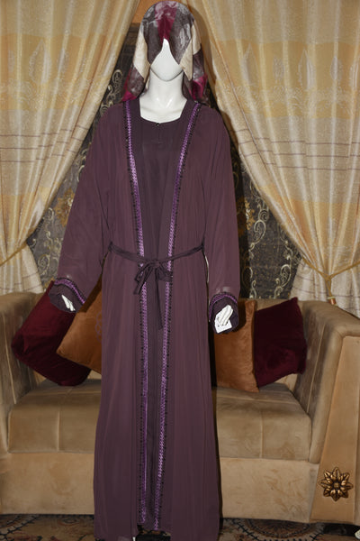 High-quality Nida fabric inner shirt with separate chiffon gown