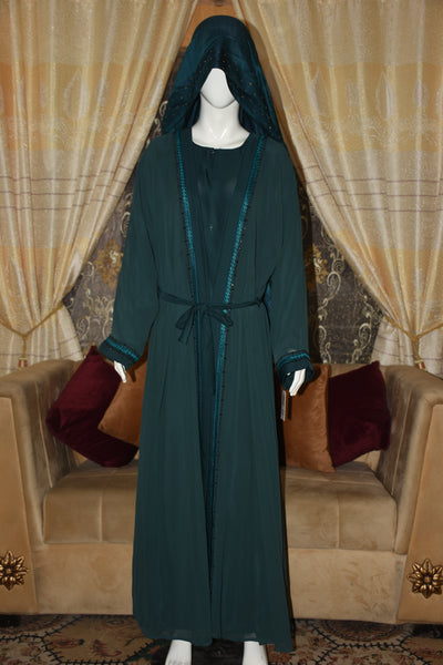 High-quality Nida fabric inner shirt with separate chiffon gown