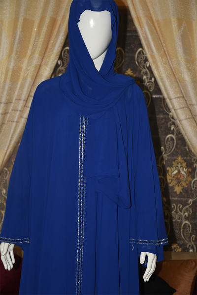 Chiffon Straight Abaya with a separate upper and inner layer