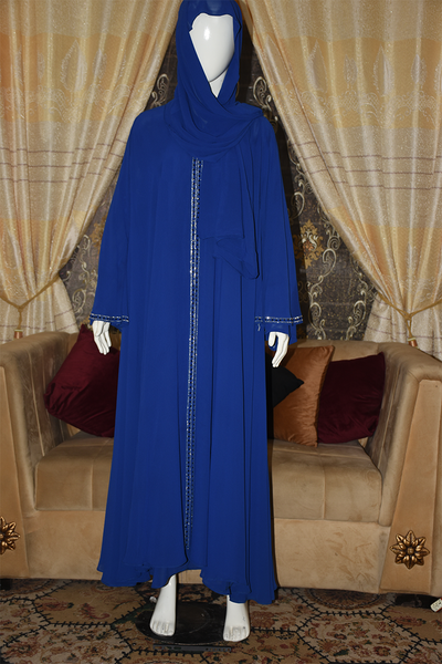 Chiffon Straight Abaya with a separate upper and inner layer