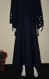 Elegant Abaya with stone work and cutwork