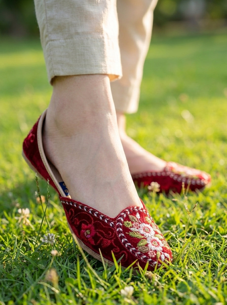 Leather Embroidered Khussa