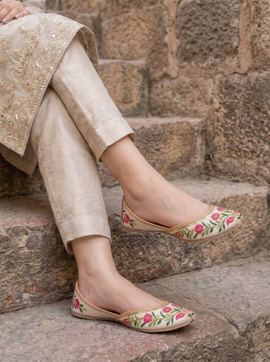 Embroidered and sitara work Khussa