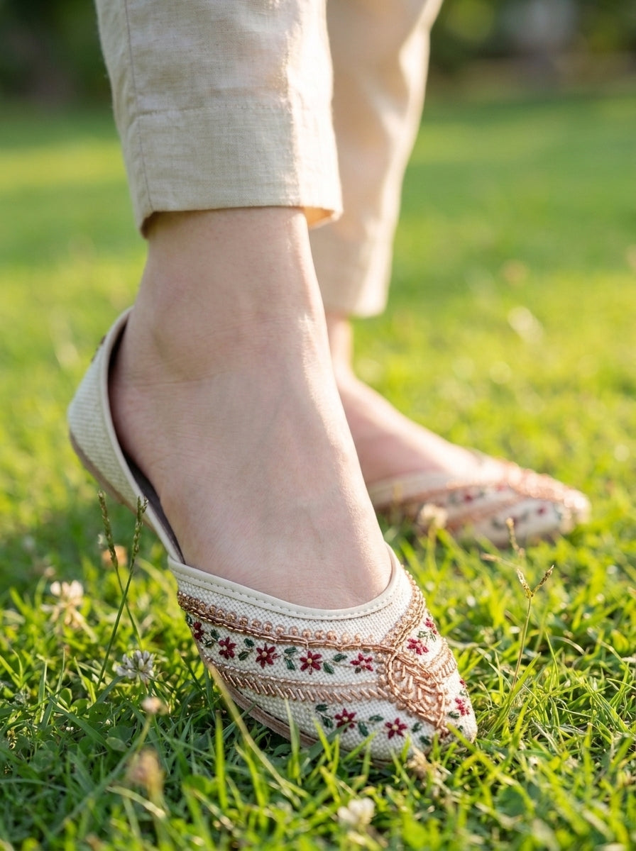 Embroidered and sitara work Khussa