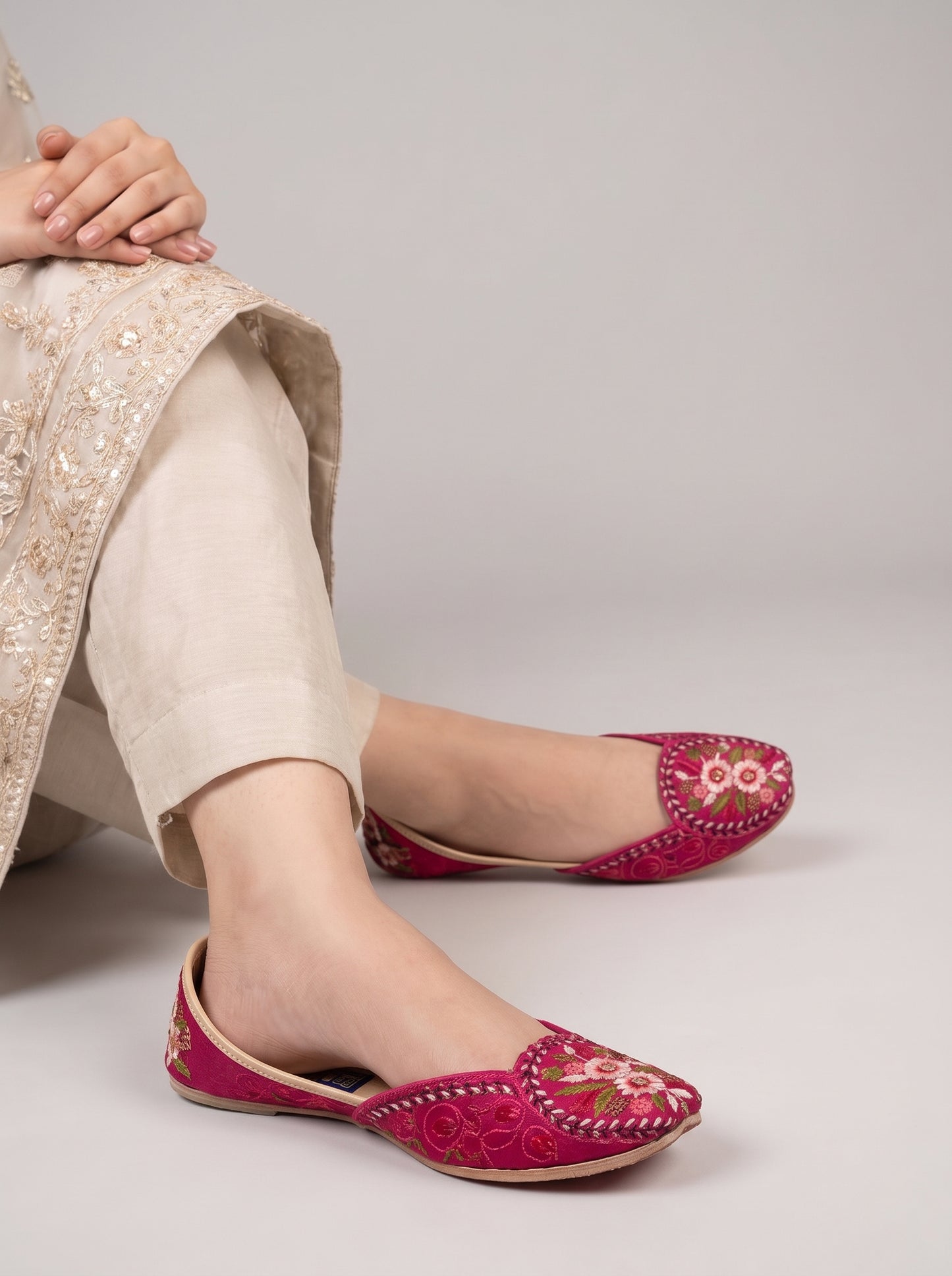 Leather Embroidered Khussa