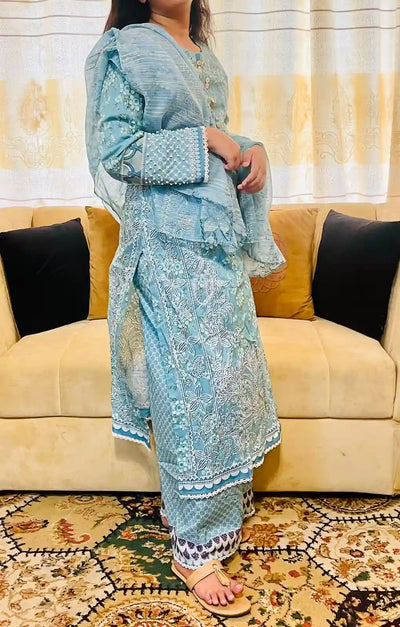 Lawn Moti Patches 3pc Suit