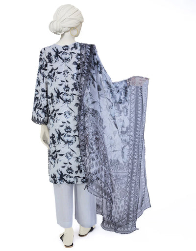 Embroidered Printed Khaddar 3pc Suit