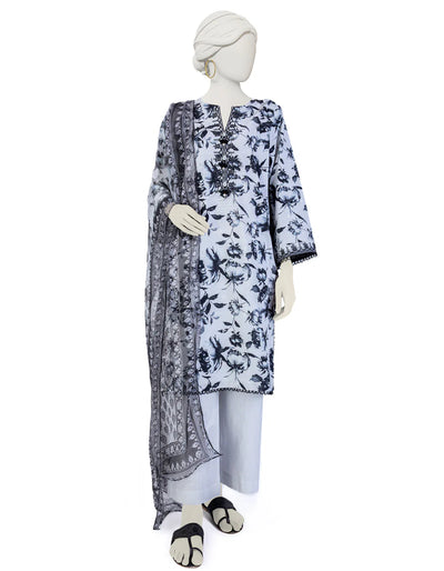 Embroidered Printed Khaddar 3pc Suit
