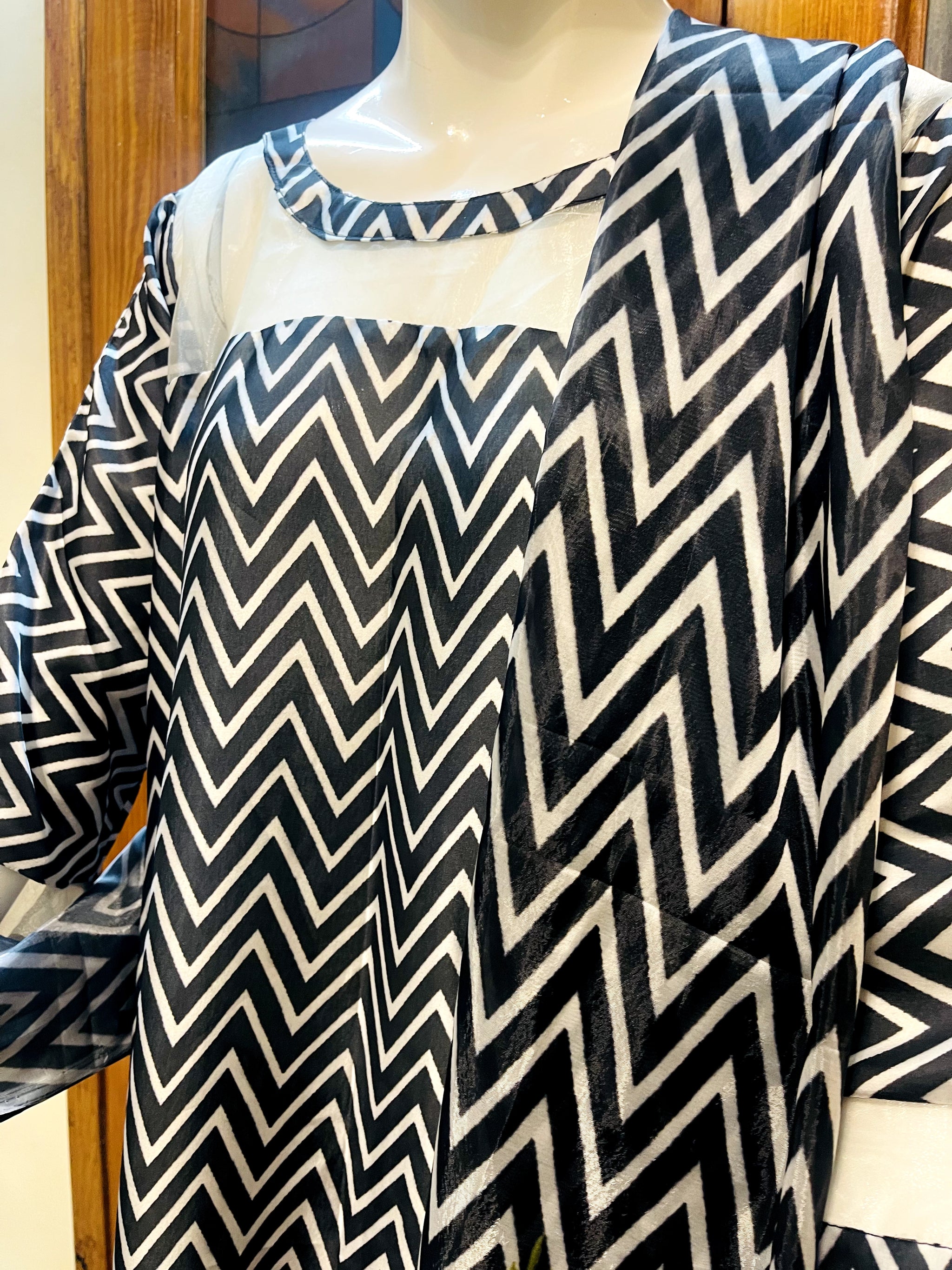 3 pcs Printed Silk Dress