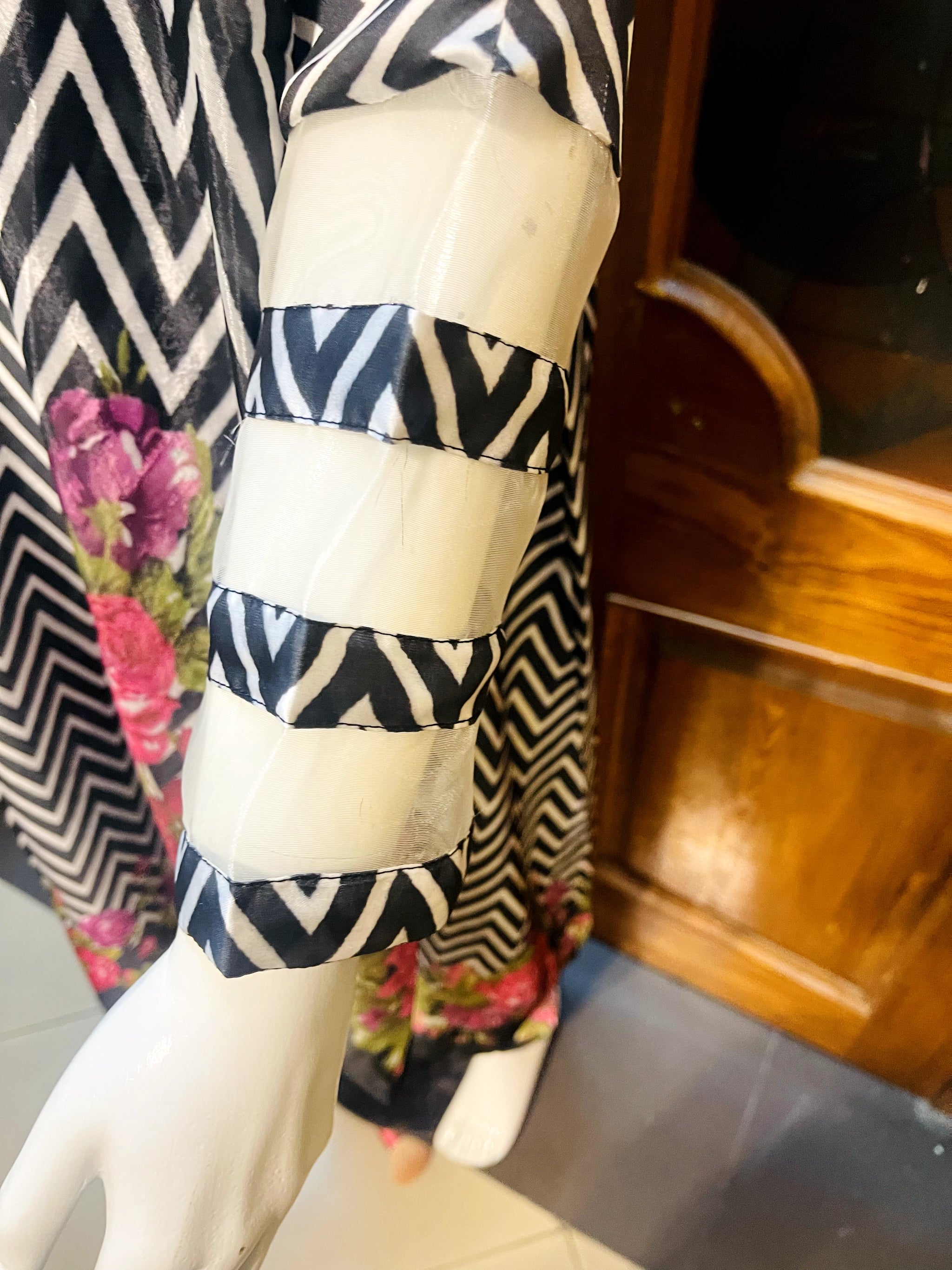 3 pcs Printed Silk Dress