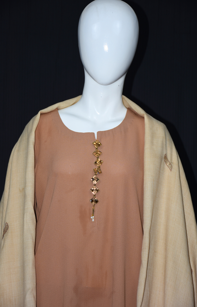 3 pcs Marina dress with woolen cutwork shawl