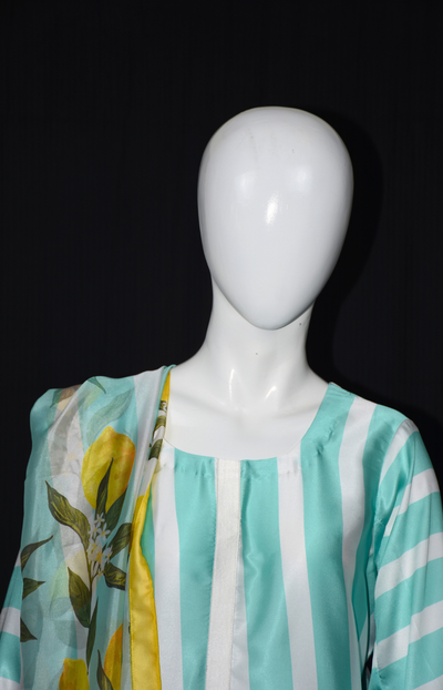 3 pcs Silky dress with Dupatta
