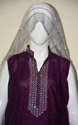 3 pcs cotton dress with Farshi shalwar