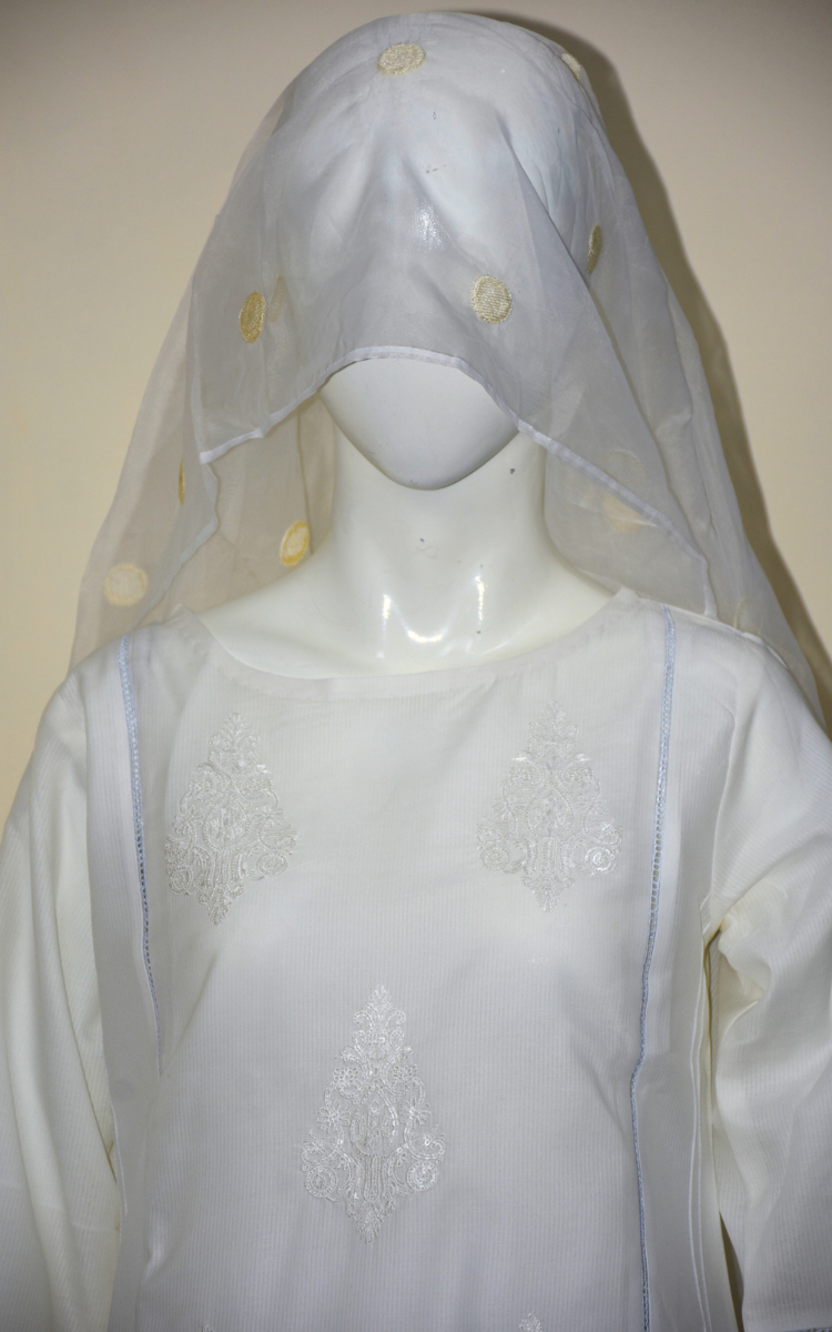 3 pcs cotton dress with Farshi shalwar