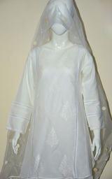 3 pcs cotton dress with Farshi shalwar