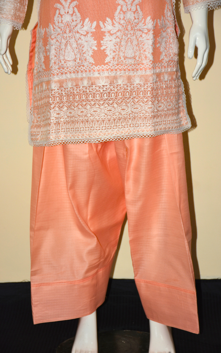 3 pcs cotton dress with Farshi shalwar