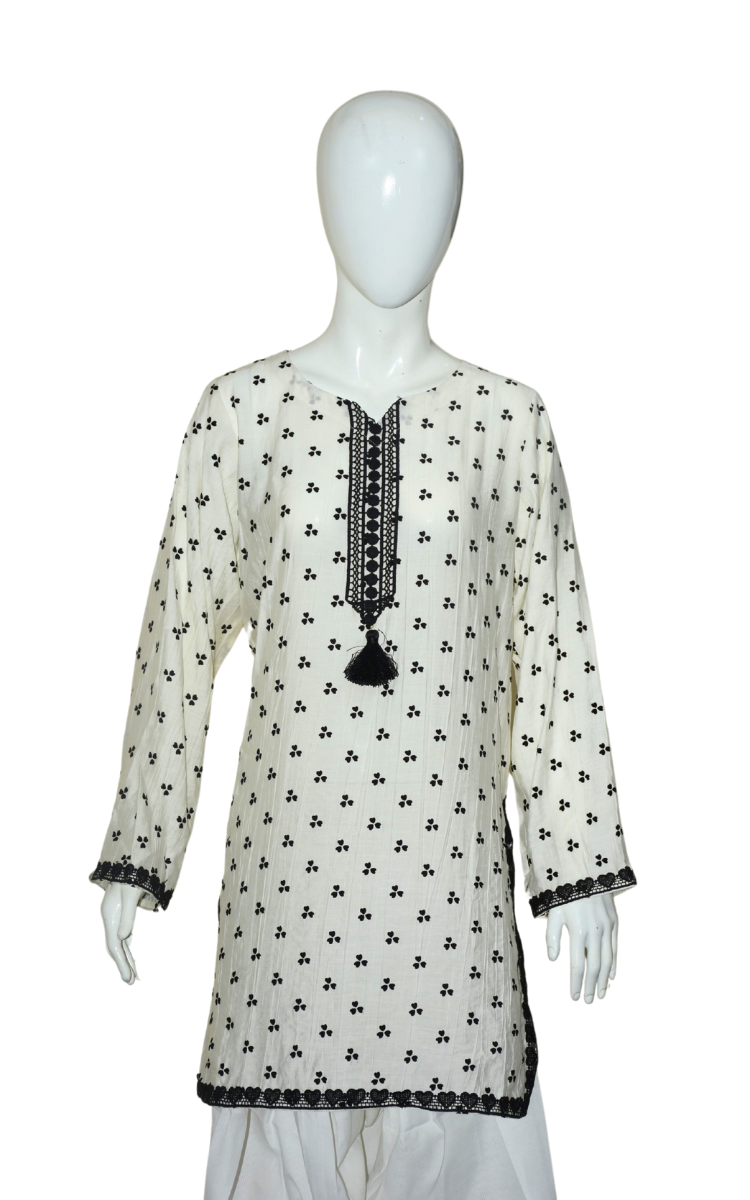 3 pcs cotton dress with Farshi shalwar
