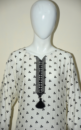 3 pcs cotton dress with Farshi shalwar