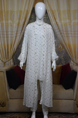 Front open 3 pc Chiffon Gown dress