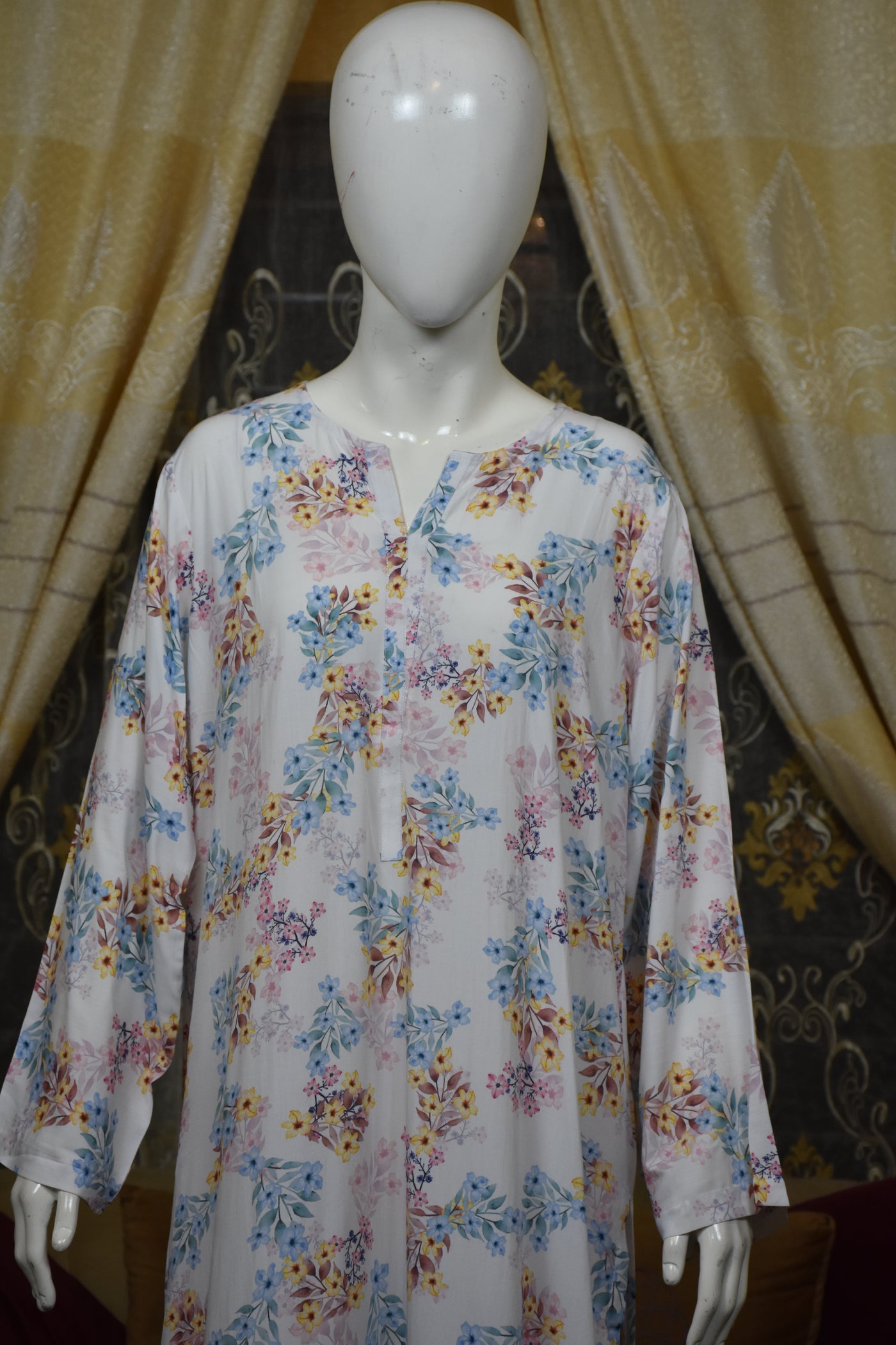 2 pc printed linen shalwar qameez