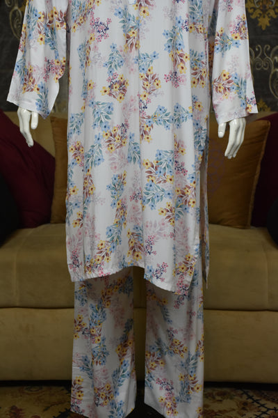 2 pc printed linen shalwar qameez