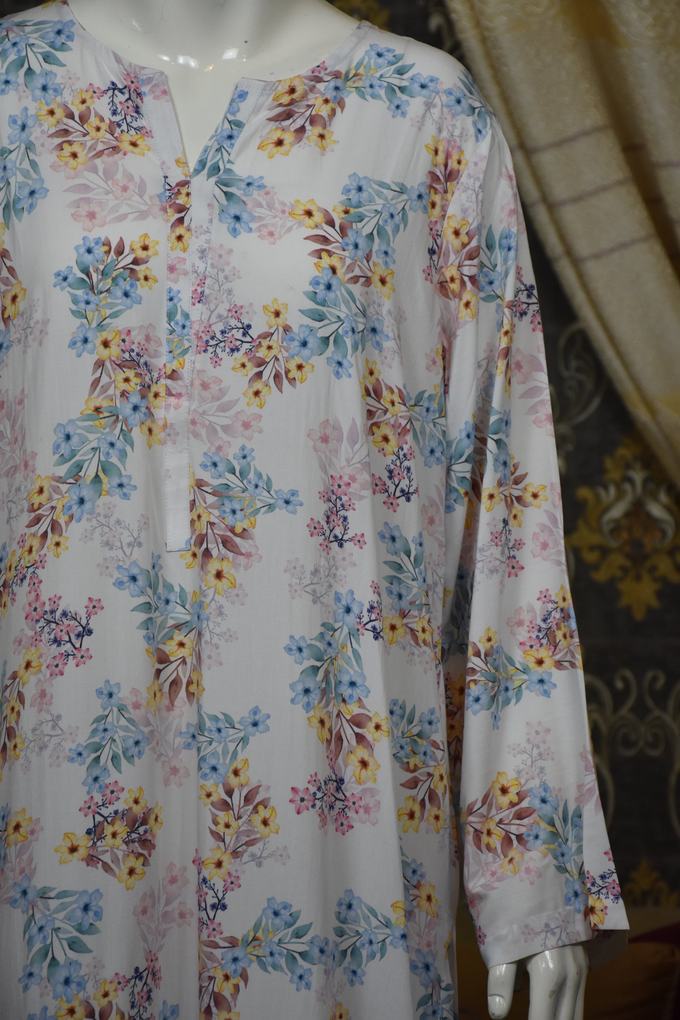 2 pc printed linen shalwar qameez