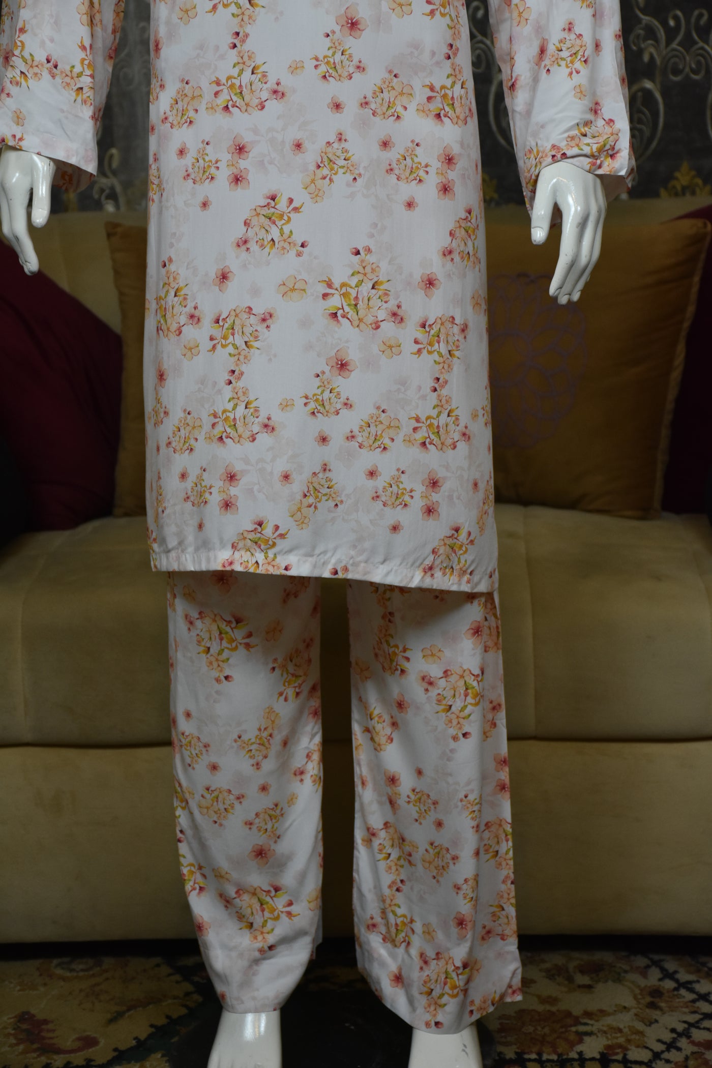 2 pc printed linen shalwar qameez