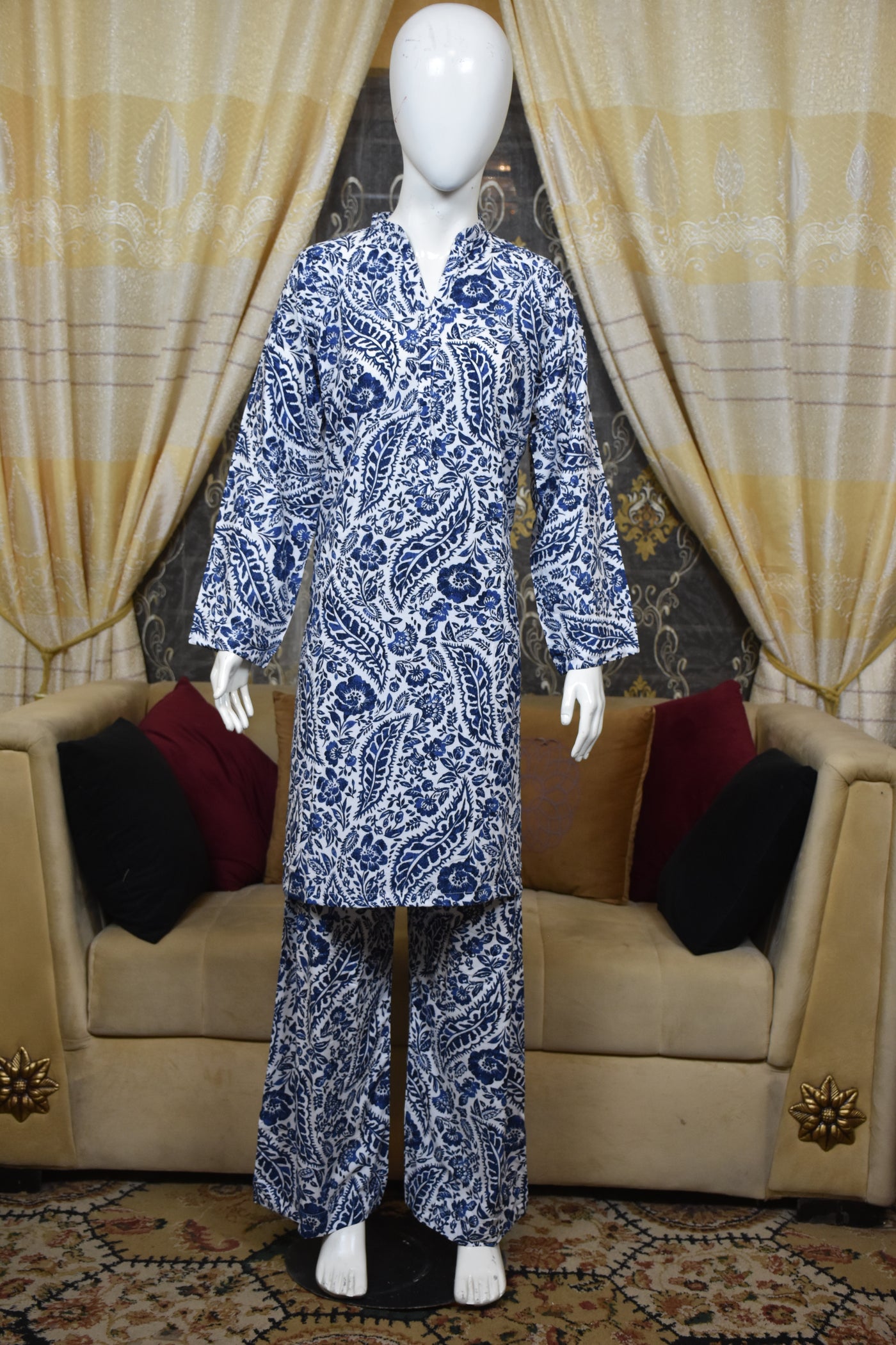 2 pc printed linen shalwar qameez