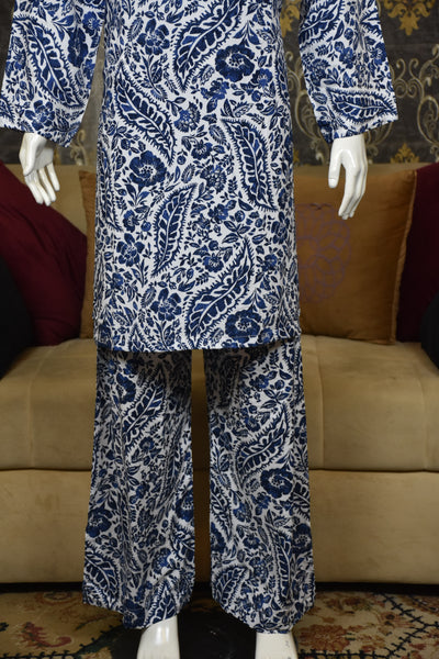 2 pc printed linen shalwar qameez