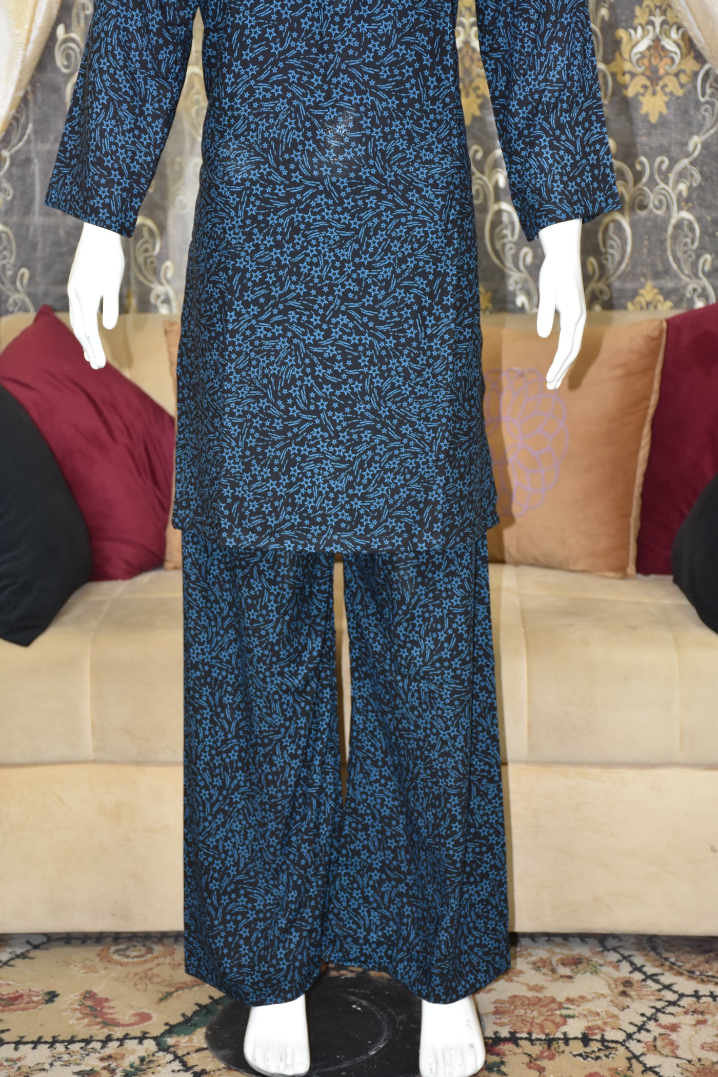 2 pc printed linen shalwar qameez