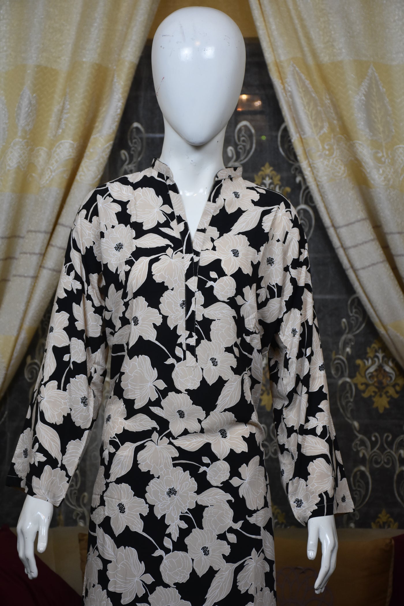 2 pc printed linen shalwar qameez