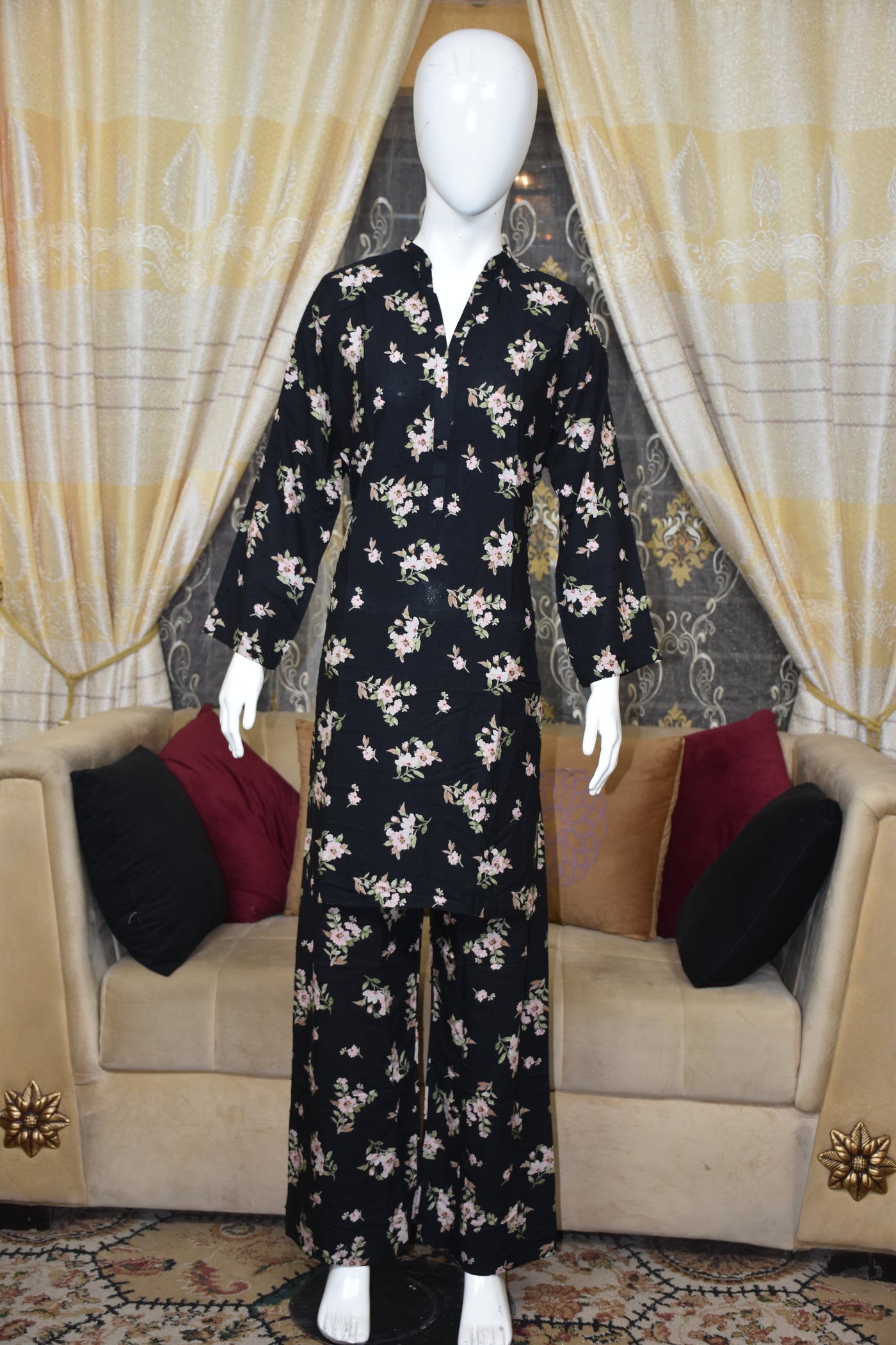 2 pc printed linen shalwar qameez