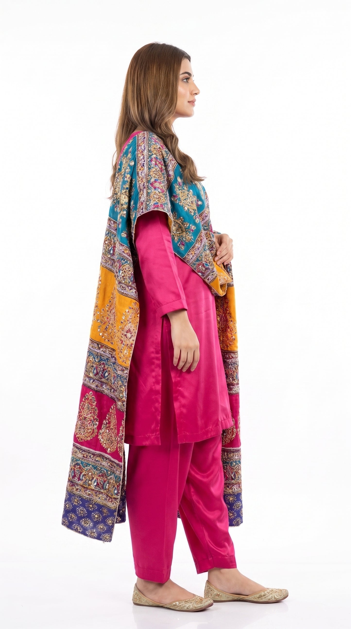 3 pc plain silk dress