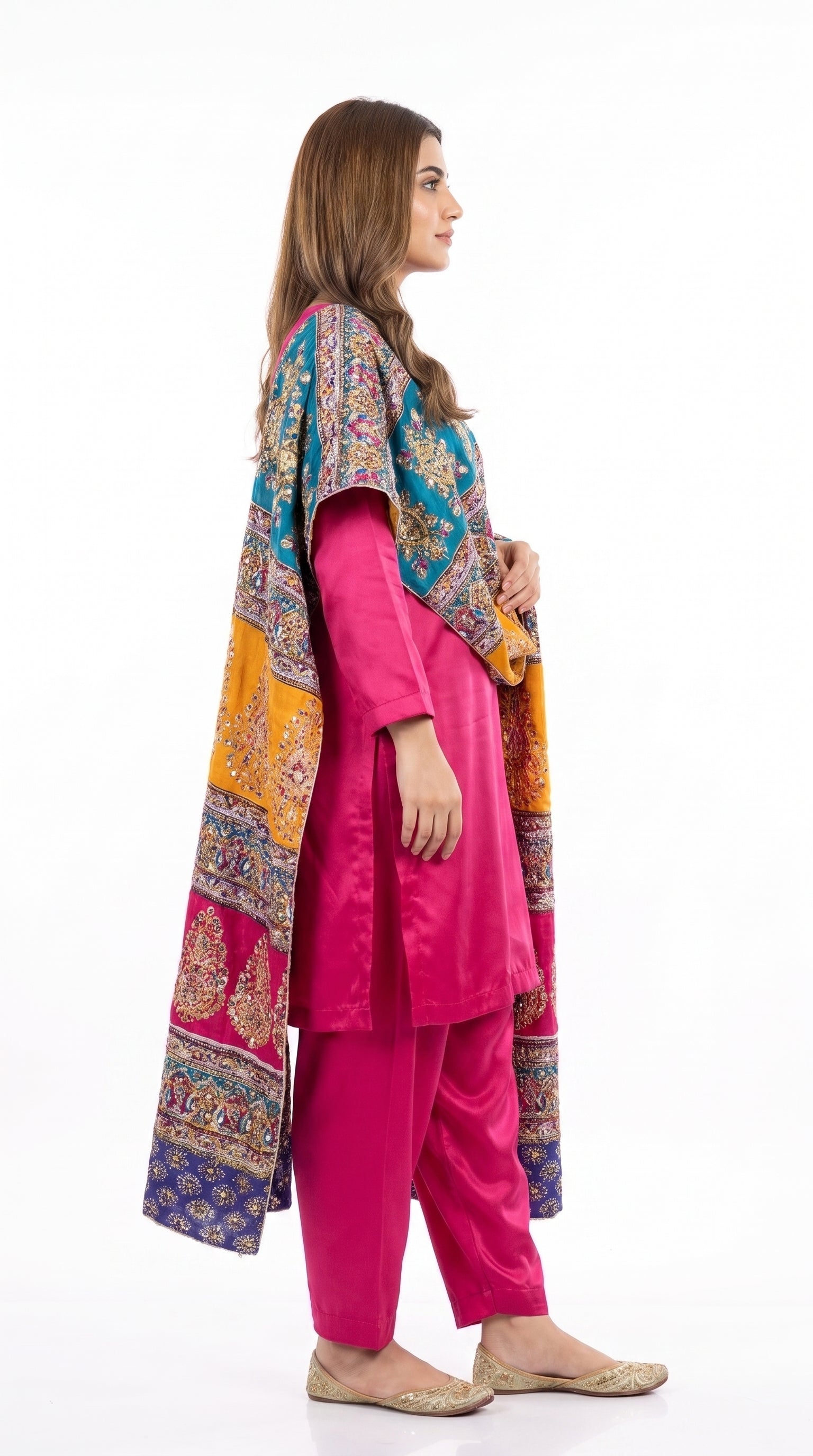 3 pc plain silk dress