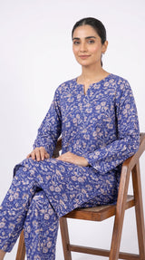 2 pcs printed lawn