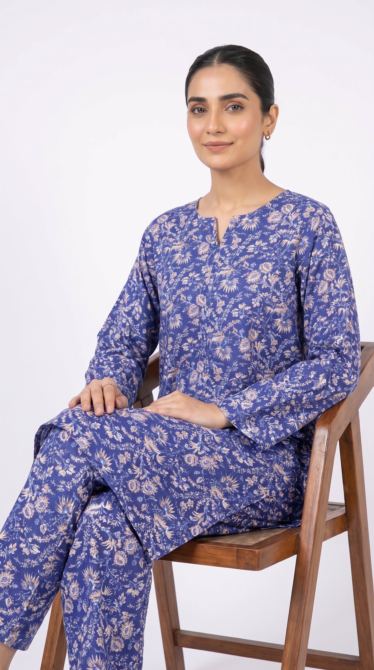 2 pcs printed lawn