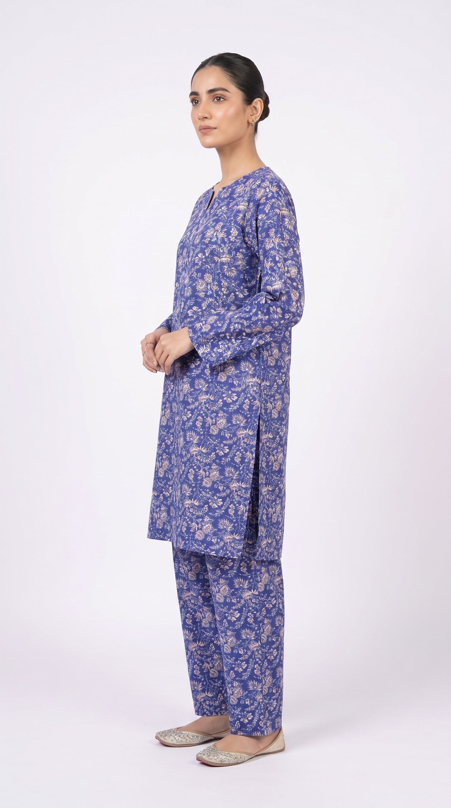 2 pcs printed lawn