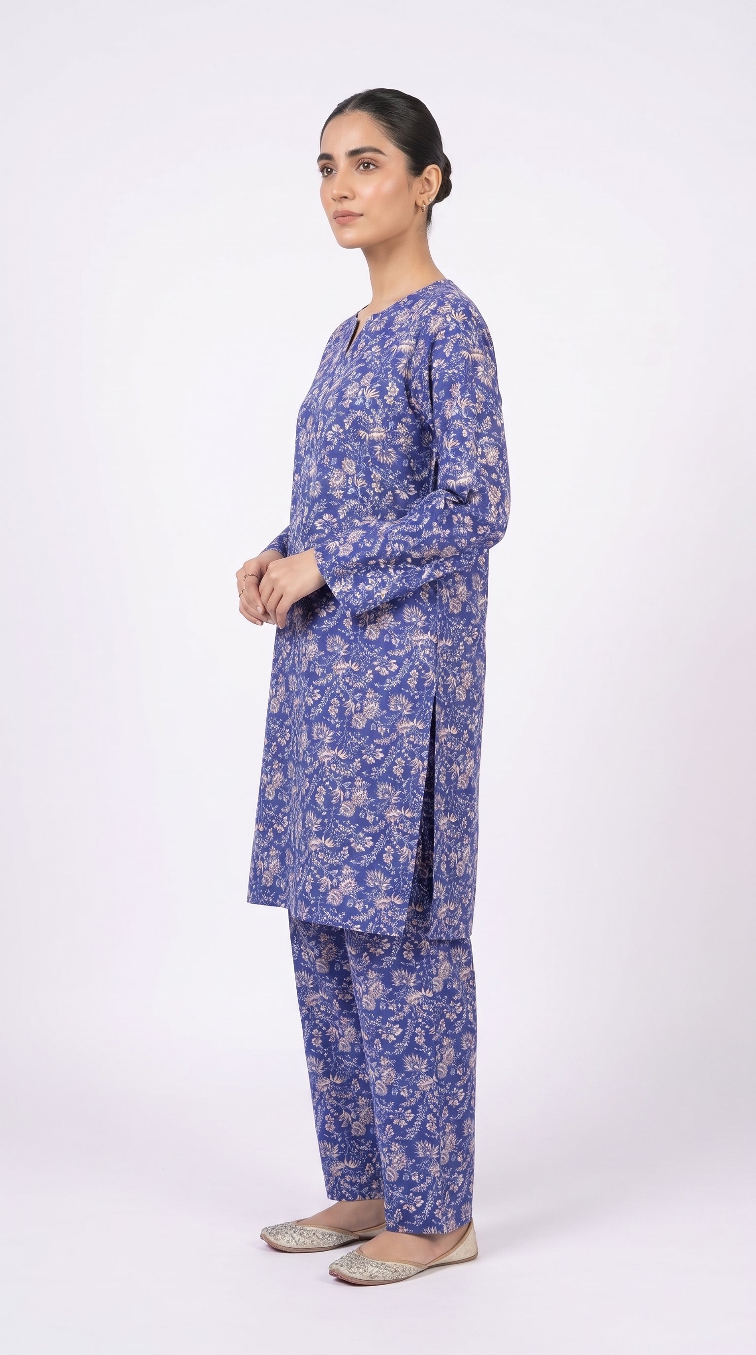 2 pcs printed lawn