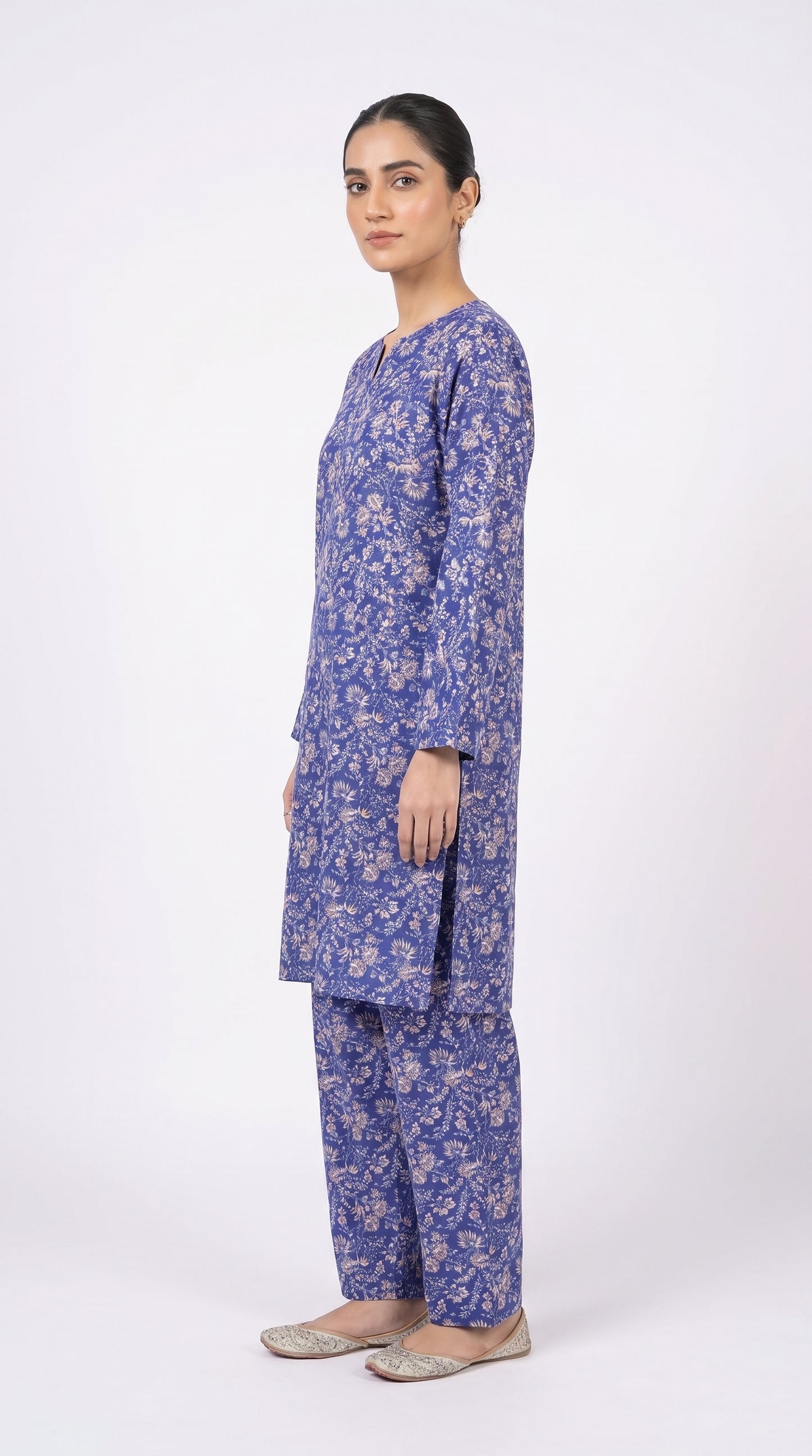2 pcs printed lawn