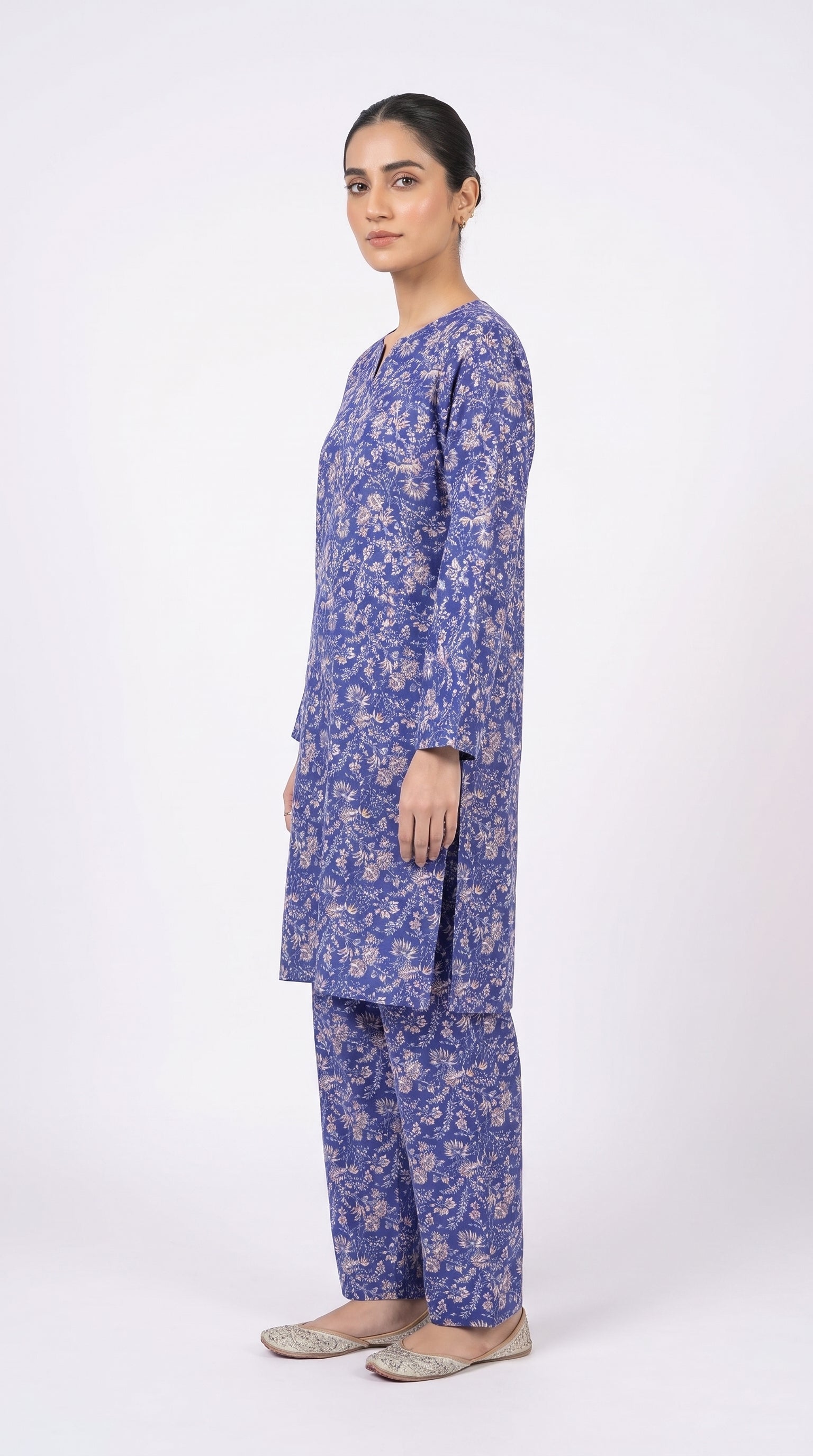 2 pcs printed lawn