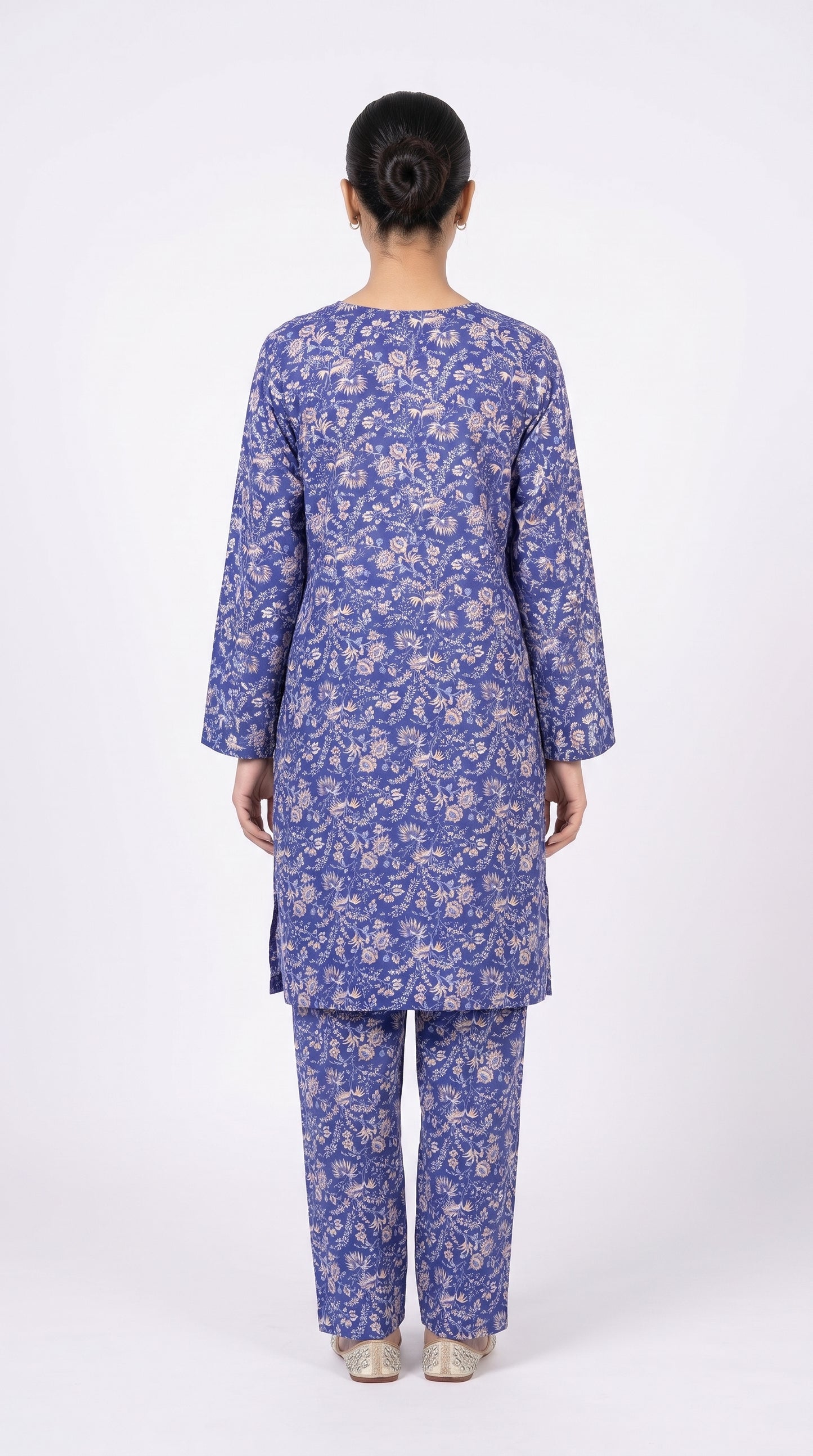 2 pcs printed lawn