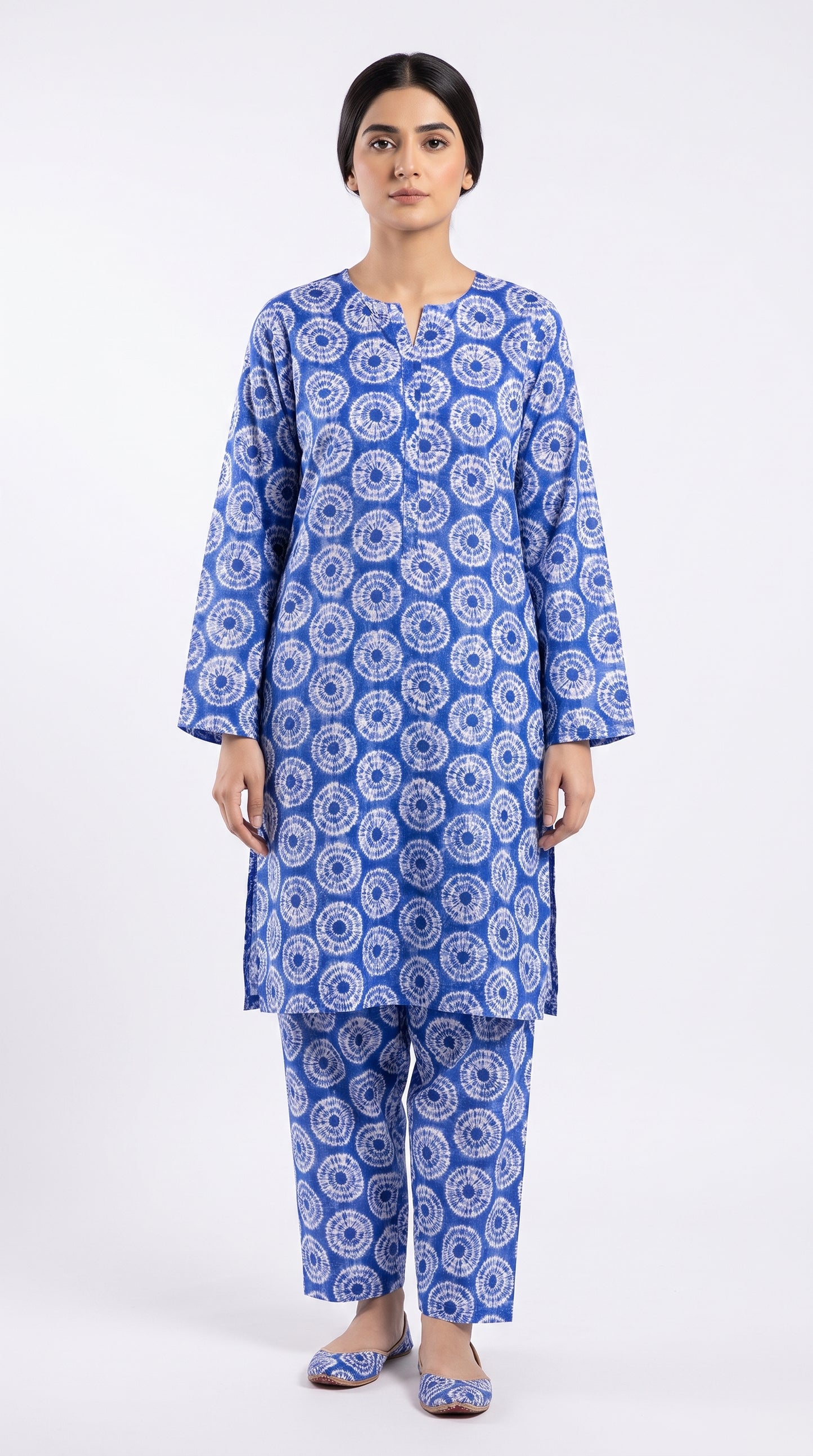 2 pcs printed lawn