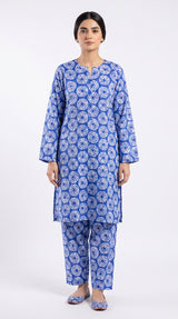 2 pcs printed lawn