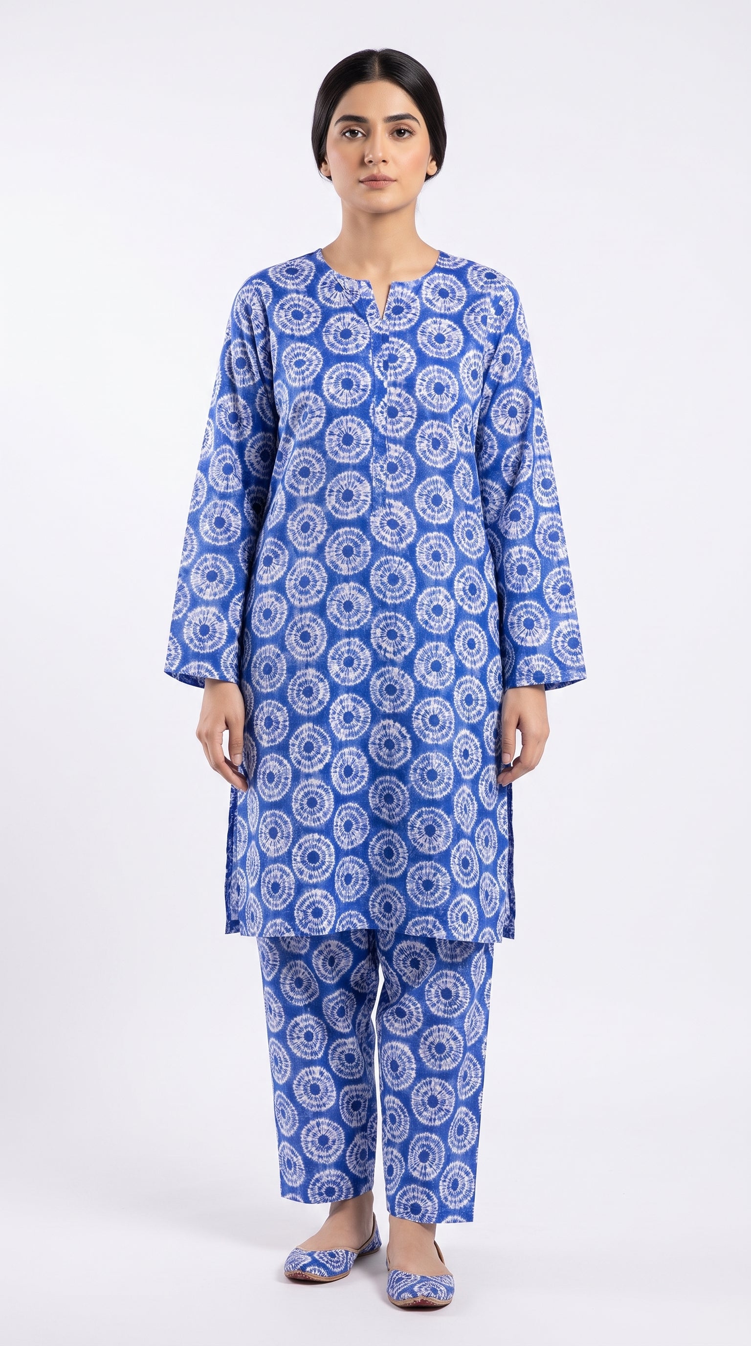 2 pcs printed lawn