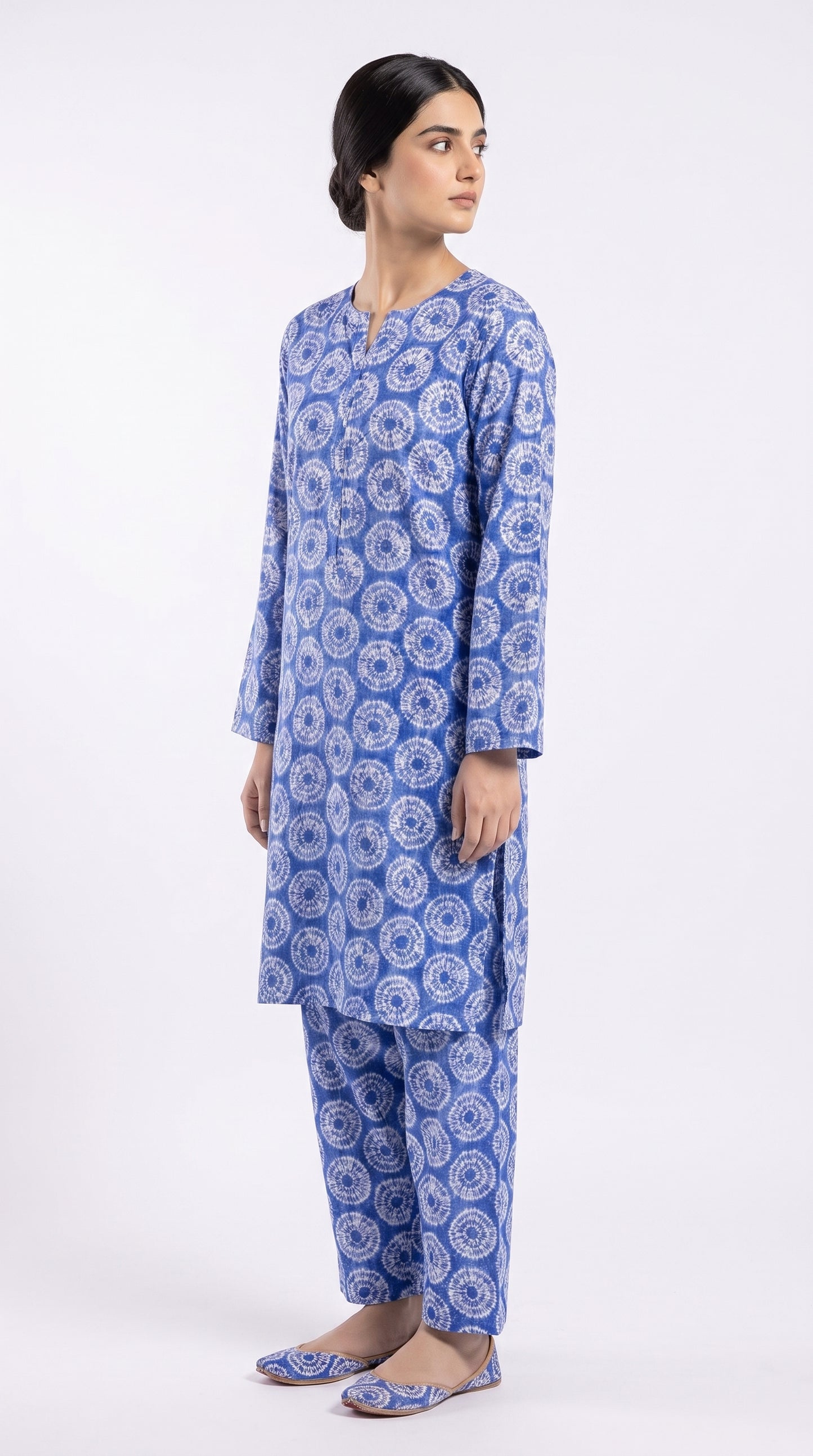 2 pcs printed lawn