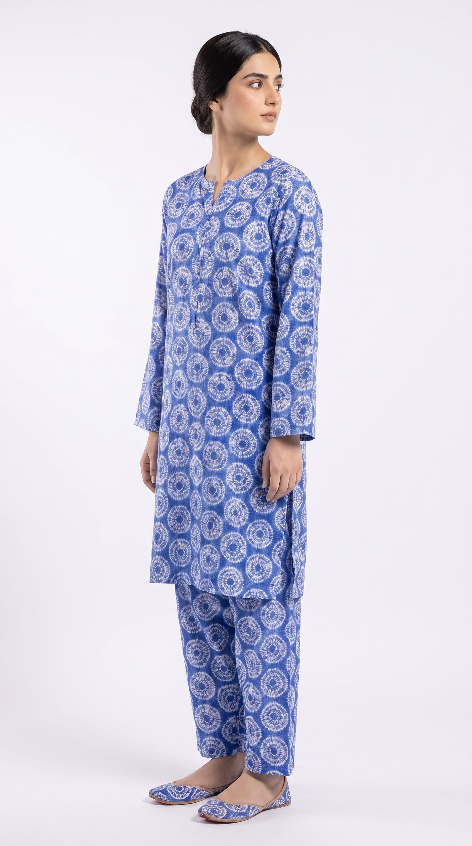2 pcs printed lawn