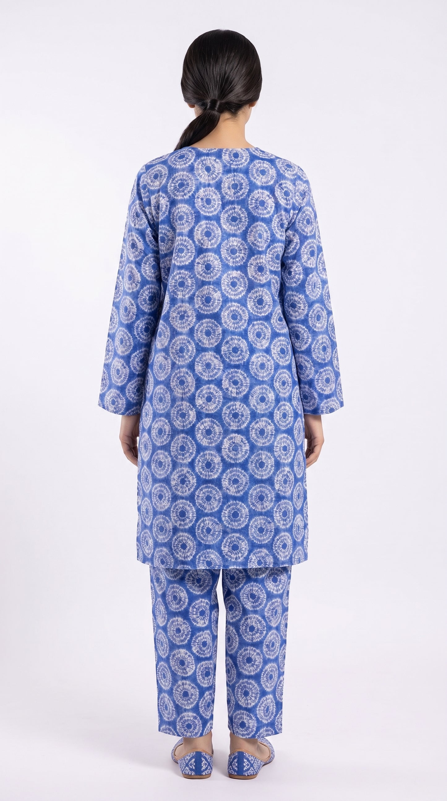 2 pcs printed lawn