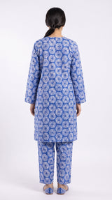 2 pcs printed lawn