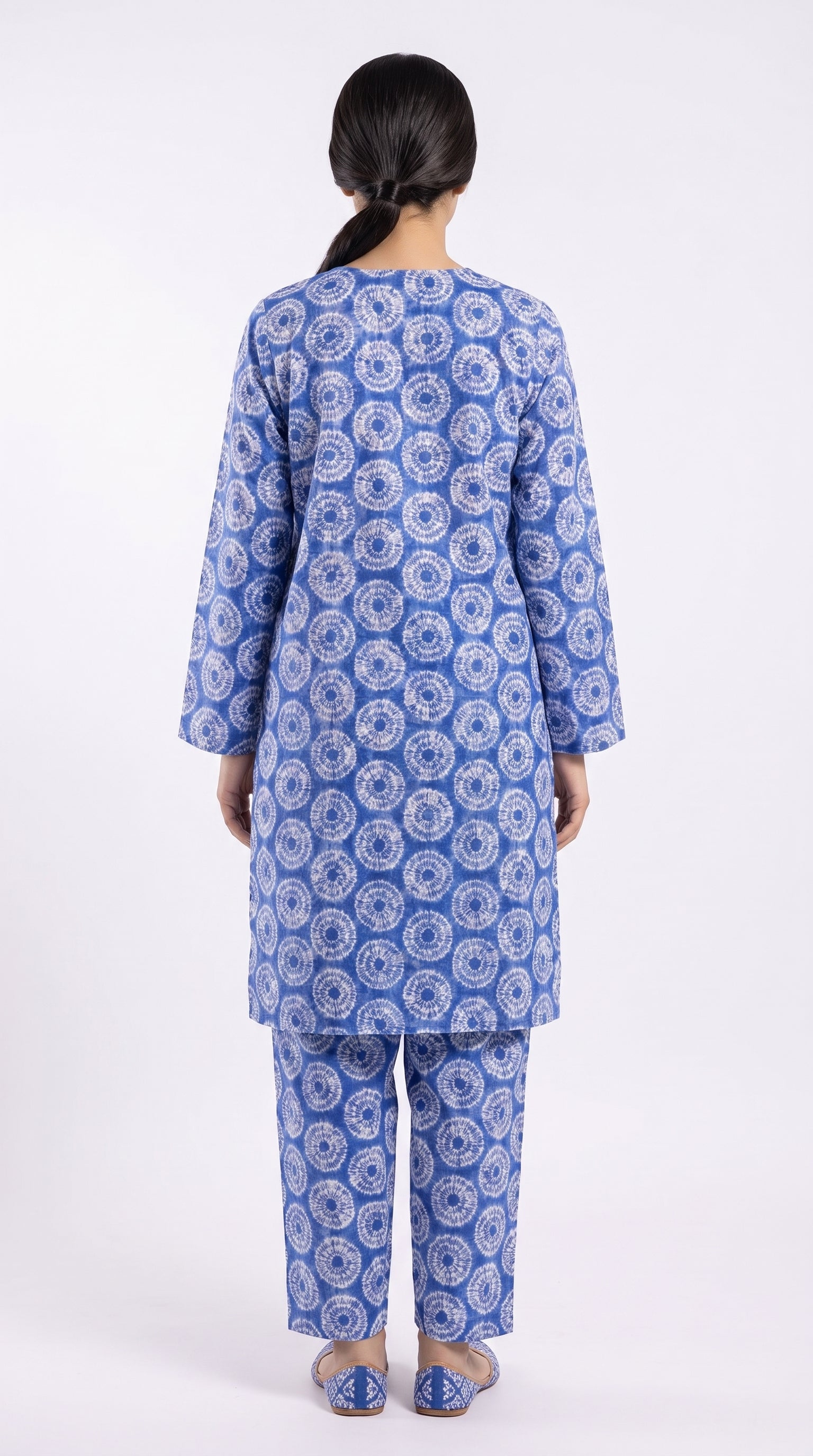 2 pcs printed lawn