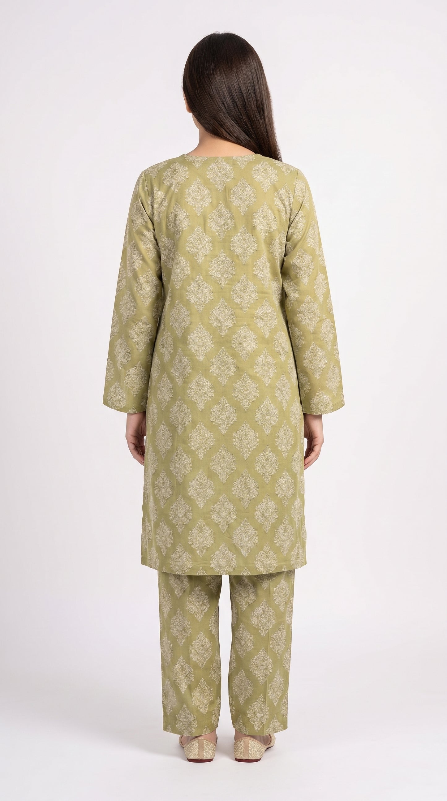 2 pcs printed lawn